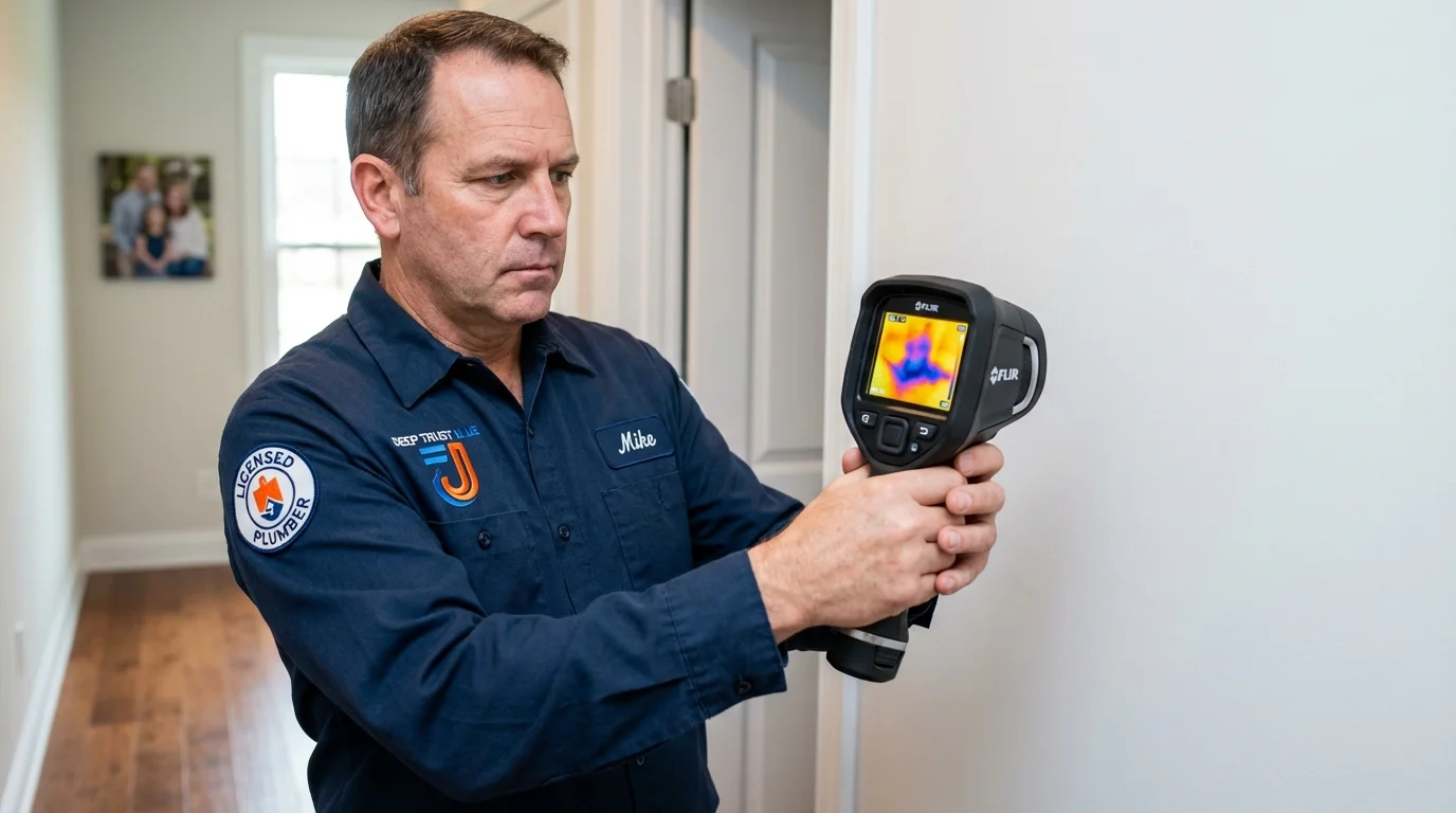 Thermal imaging leak detection by Johns Plumbing LLC in Philadelphia